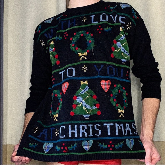 Vintage With Love 2 U Xmas Sweater - Picture 1 of 3